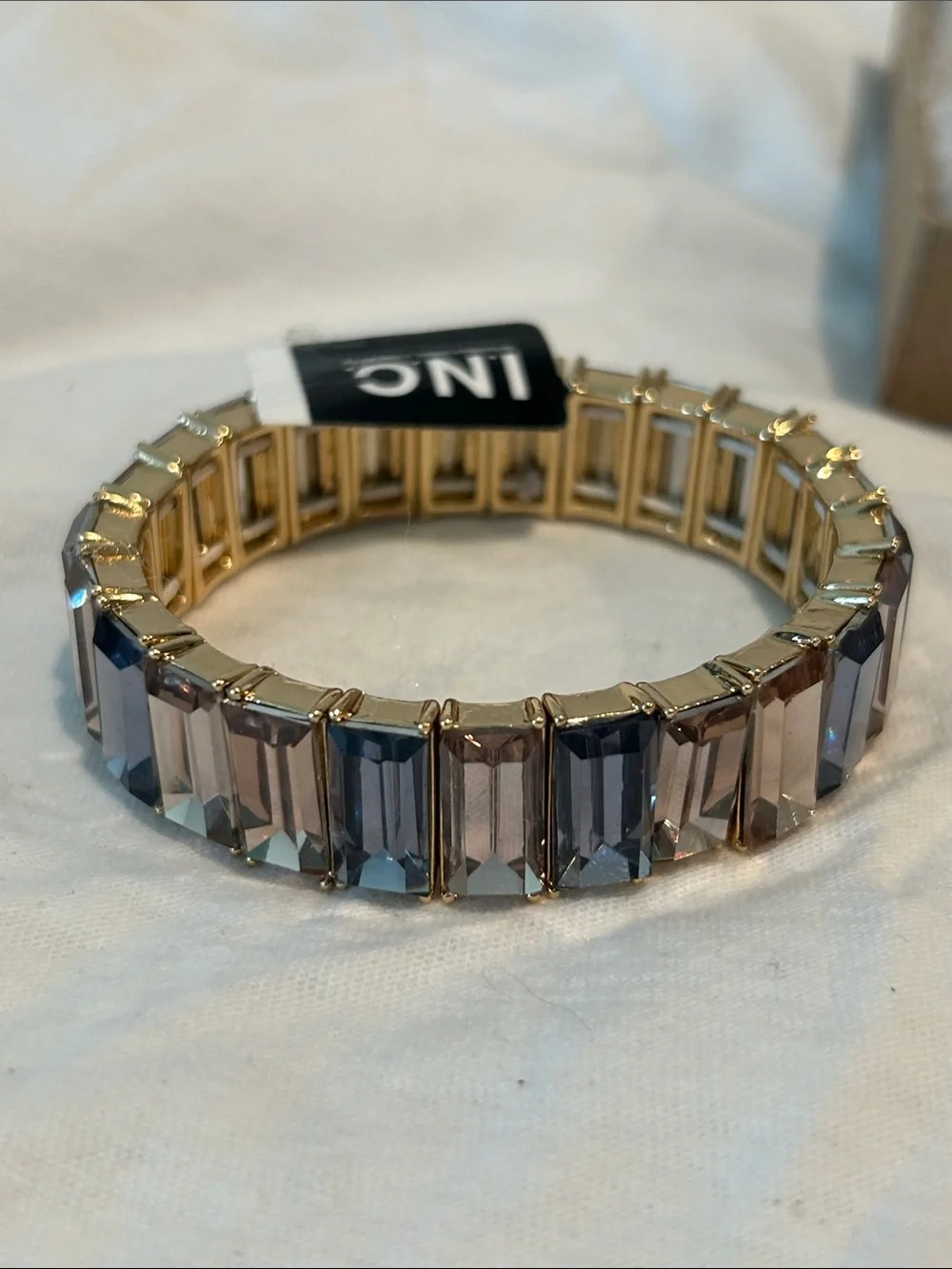 INC International Concepts Gold-Tone Bracelet with Champagne and Gray Crystals
